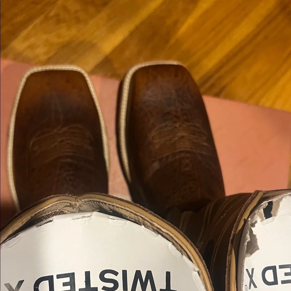 Twisted X Dark Brown and Tan Work Boots - Picture 5 of 7